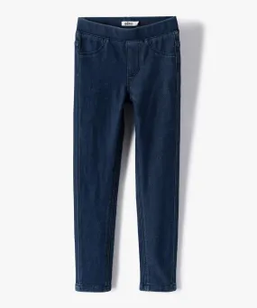 jegging fille en maille tres extensible gris jeans