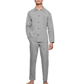 Pyjama long en coton pour homme pied de poule gris par Impetus
